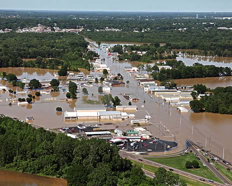 Flood damage in Tennessee May 4, 2010